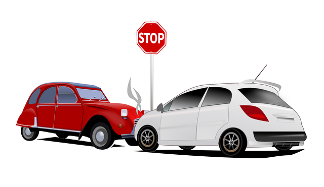 dopravní nehoda dvou automobilů
